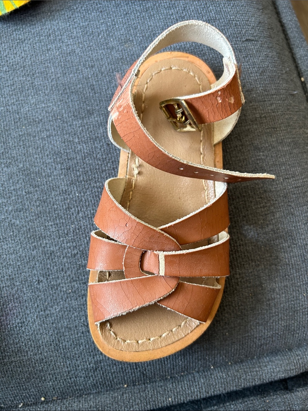 Salt Water Sandals by Hoy Tan Leather Strappy Kids Sandal